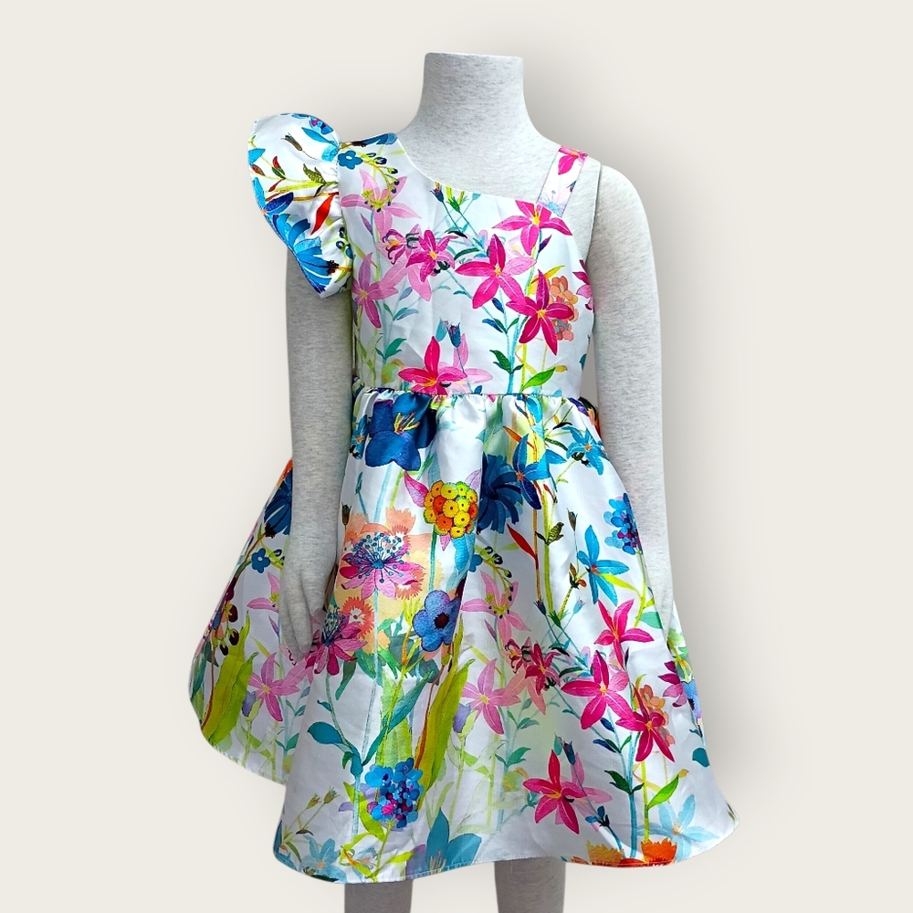 Rare Editions Floral Kids Dress - Multicolor